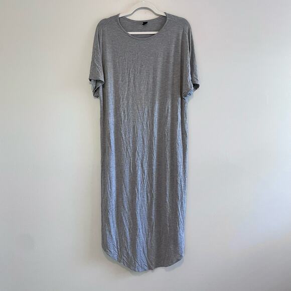 Shein Size M Gray T-Shirt Dress Short Sleeves - Picture 1 of 6